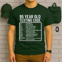 Funny 95 Year Old Texting Code Birthday T-Shirt thumb 6