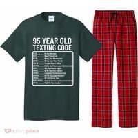 Funny 95 Year Old Texting Code Birthday Pajama Set thumb 0
