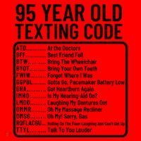Funny 95 Year Old Texting Code Birthday Santa Hat thumb 1