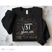 Funny 9 Year Old Birthday Square Root Of 81 Math Sweatshirt thumb 2