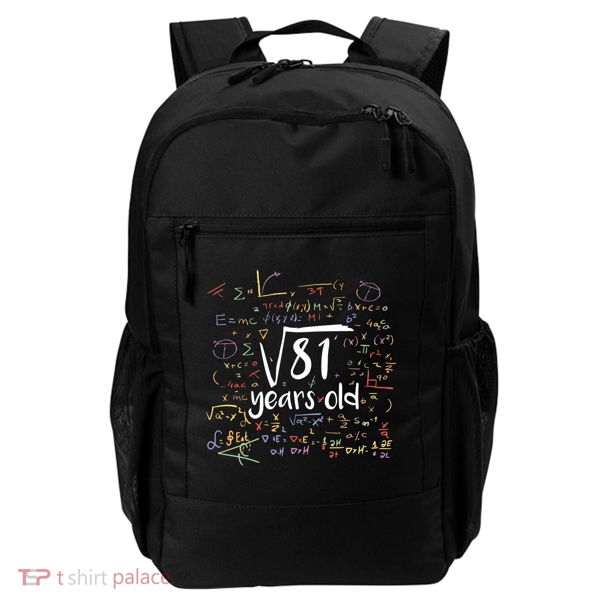 Funny 9 Year Old Birthday Square Root Of 81 Math Backpack