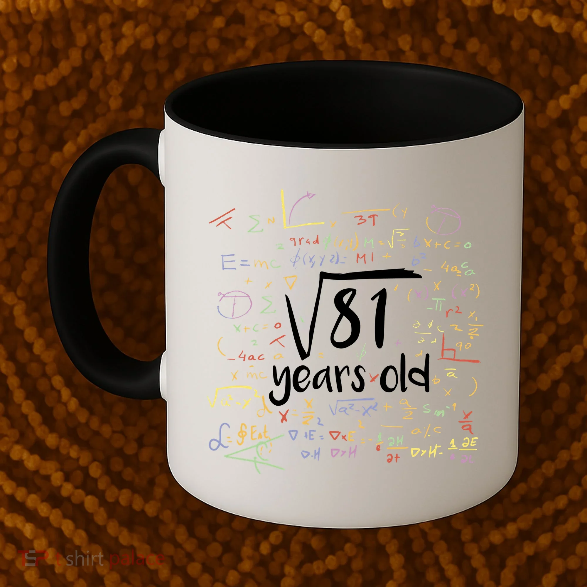 Funny 9 Year Old Birthday Square Root Of 81 Math Coffee Mug