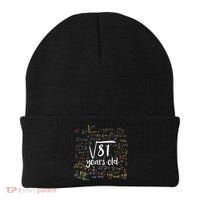 Funny 9 Year Old Birthday Square Root Of 81 Math Beanie thumb 0
