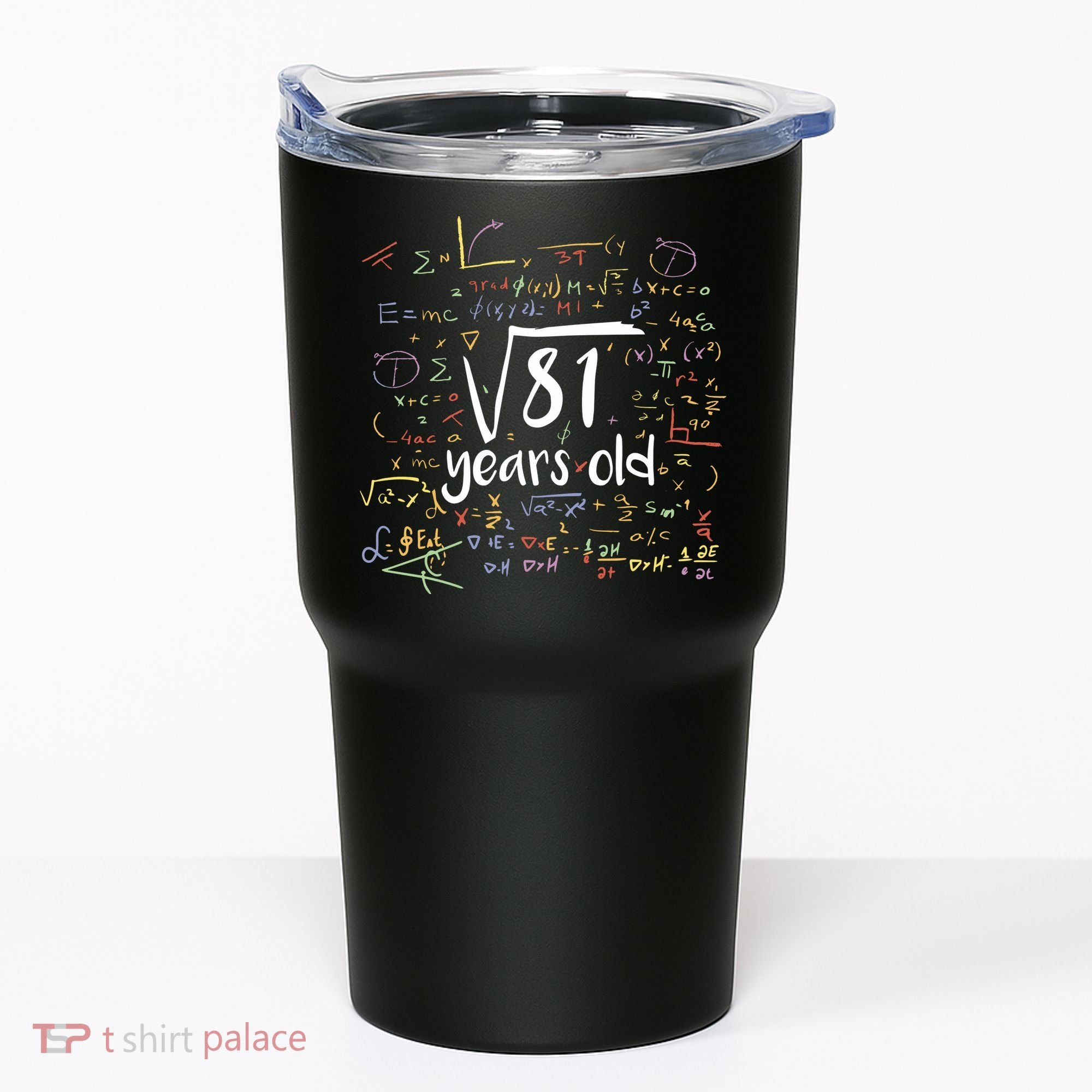 Funny 9 Year Old Birthday Square Root Of 81 Math Tumbler