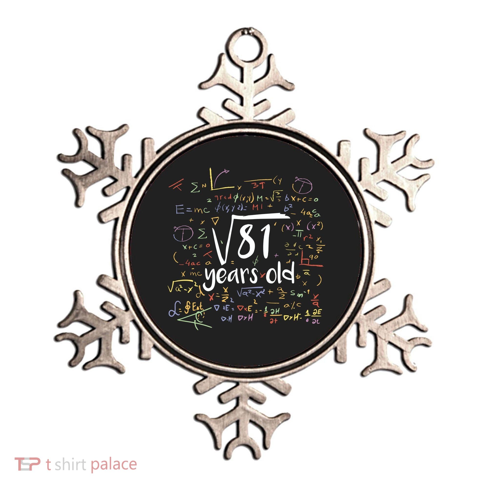 Funny 9 Year Old Birthday Square Root Of 81 Math Ornament