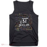 Funny 9 Year Old Birthday Square Root Of 81 Math Tank Top thumb 0