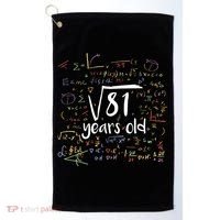 Funny 9 Year Old Birthday Square Root Of 81 Math Golf Towel thumb 0