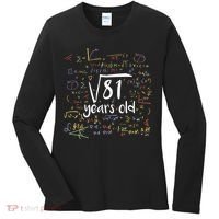 Funny 9 Year Old Birthday Square Root Of 81 Math Women's Long Sleeve Shirt thumb 0