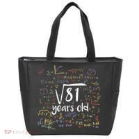 Funny 9 Year Old Birthday Square Root Of 81 Math Tote Bag thumb 0