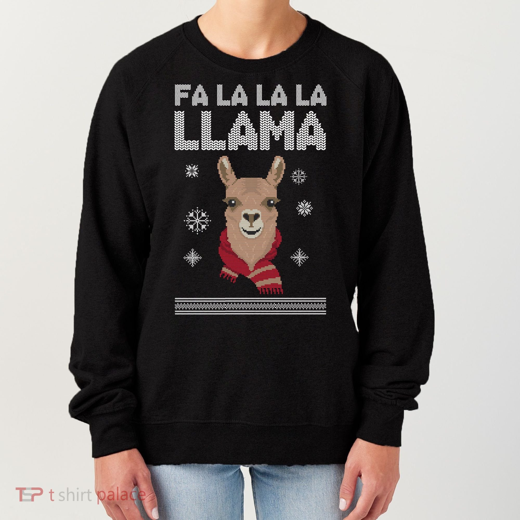 Fa La La La Llama Ugly Christmas Sweater Women's Sweatshirt