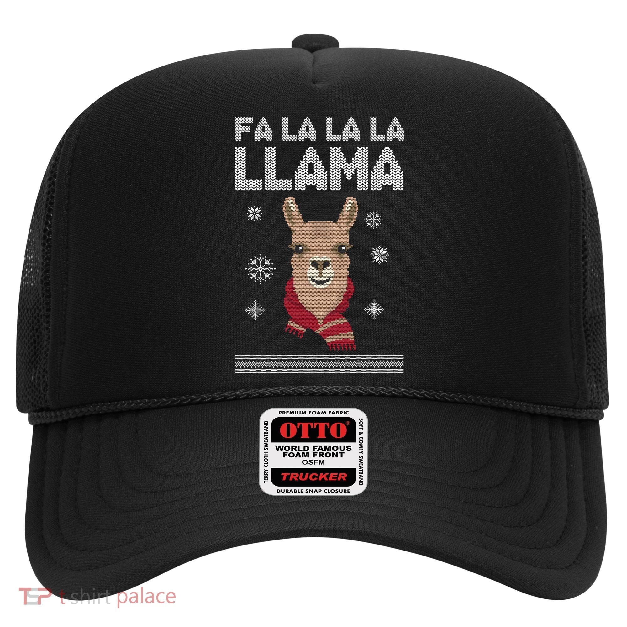 Fa La La La Llama Ugly Christmas Sweater Hat