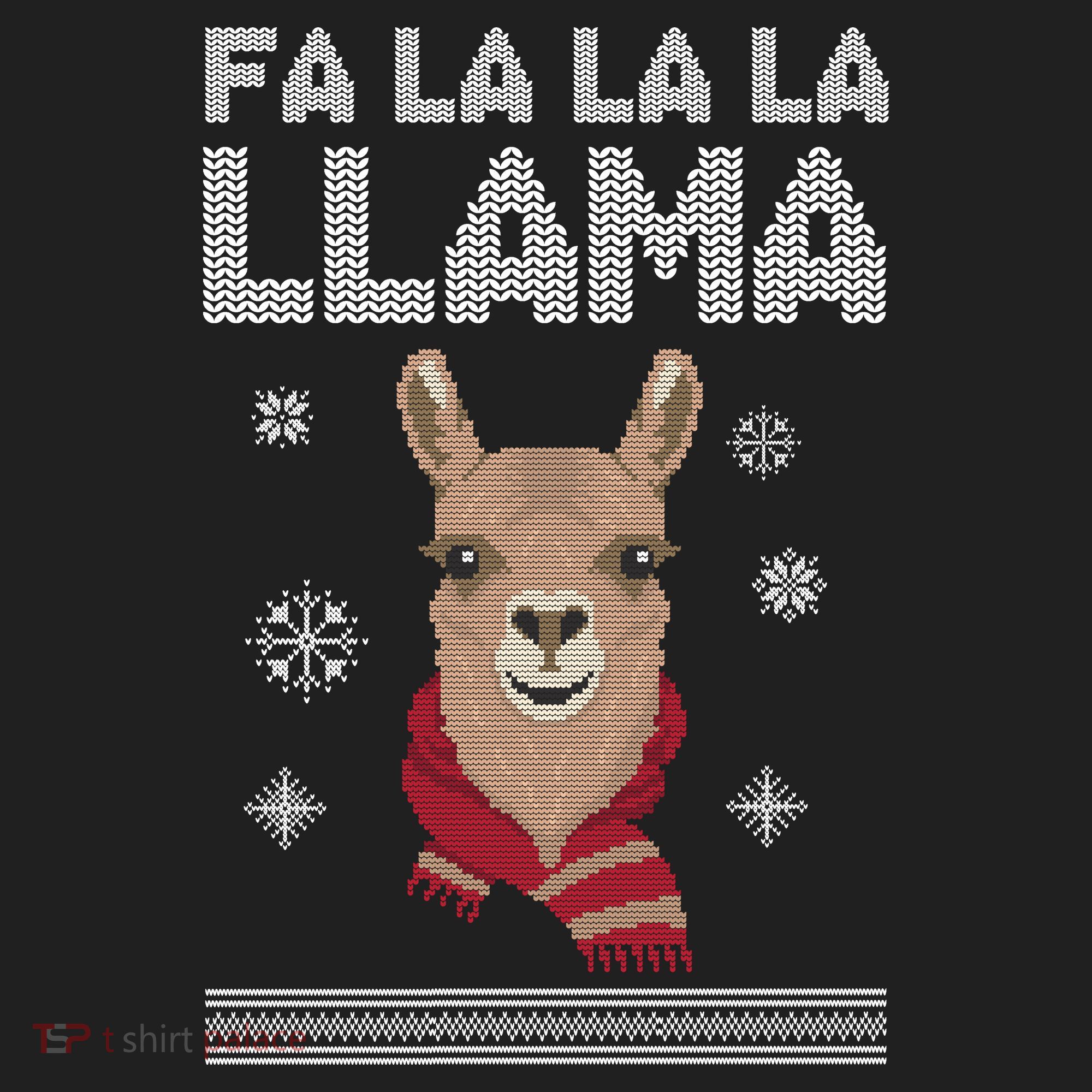 Fa La La La Llama Ugly Christmas Sweater Golf Towel
