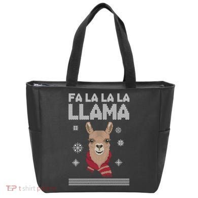 Fa La La La Llama Ugly Christmas Sweater Tote Bag