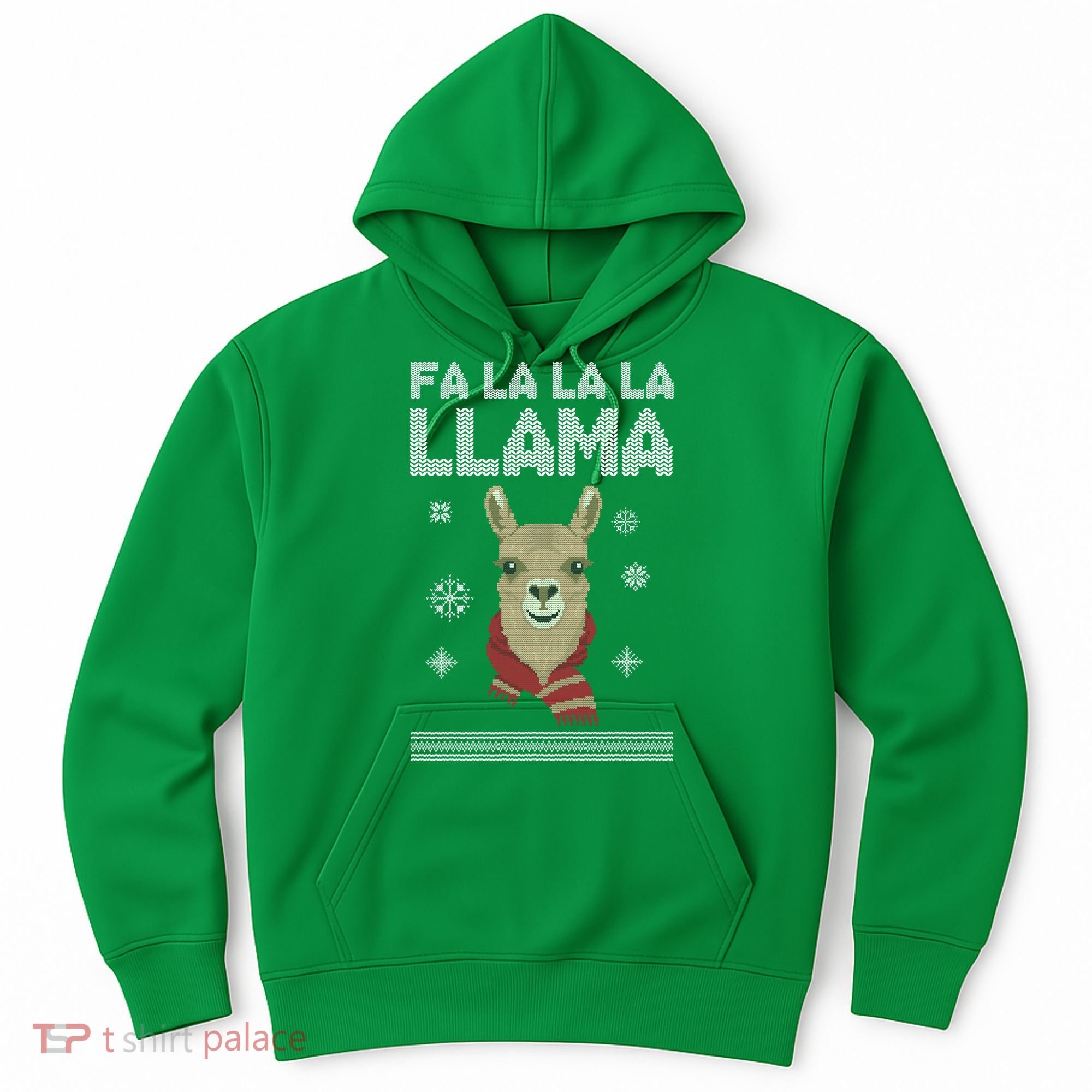 Fa La La La Llama Ugly Christmas Sweater Hoodie