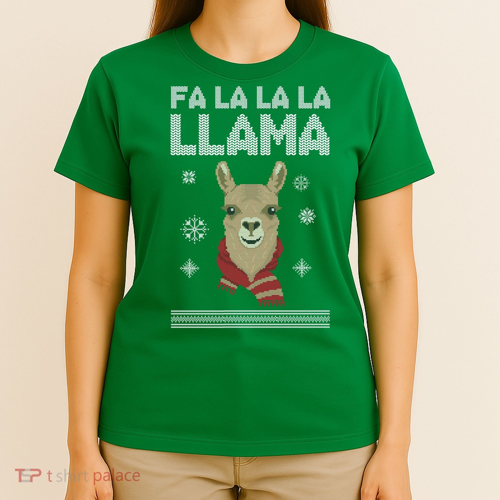Fa La La La Llama Ugly Christmas Sweater T-Shirt