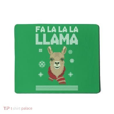 Fa La La La Llama Ugly Christmas Sweater Mousepad