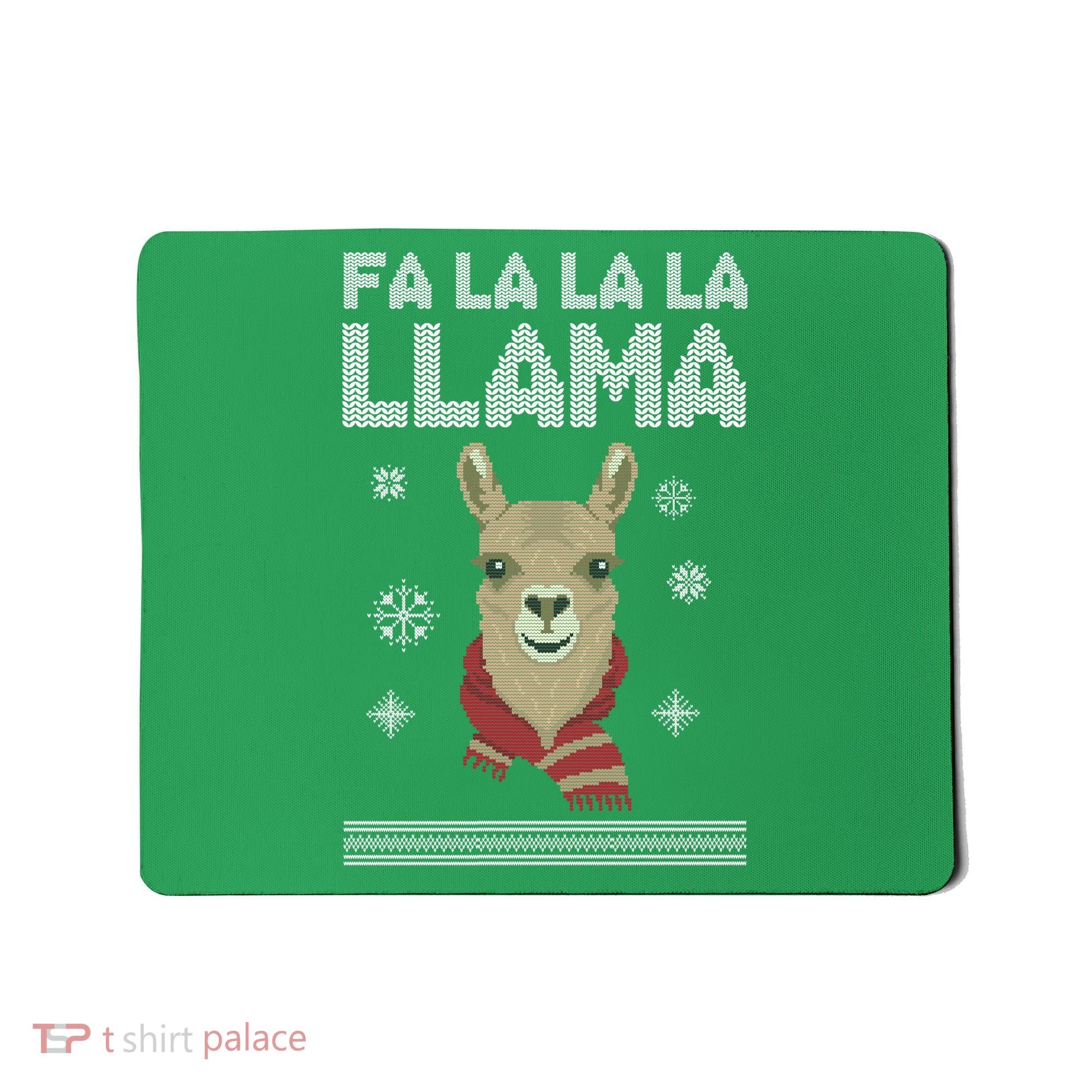 Fa La La La Llama Ugly Christmas Sweater Mousepad