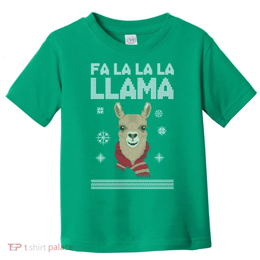 Fa La La La Llama Ugly Christmas Sweater Toddler T-Shirt