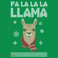 Fa La La La Llama Ugly Christmas Sweater Toddler T-Shirt thumb 4