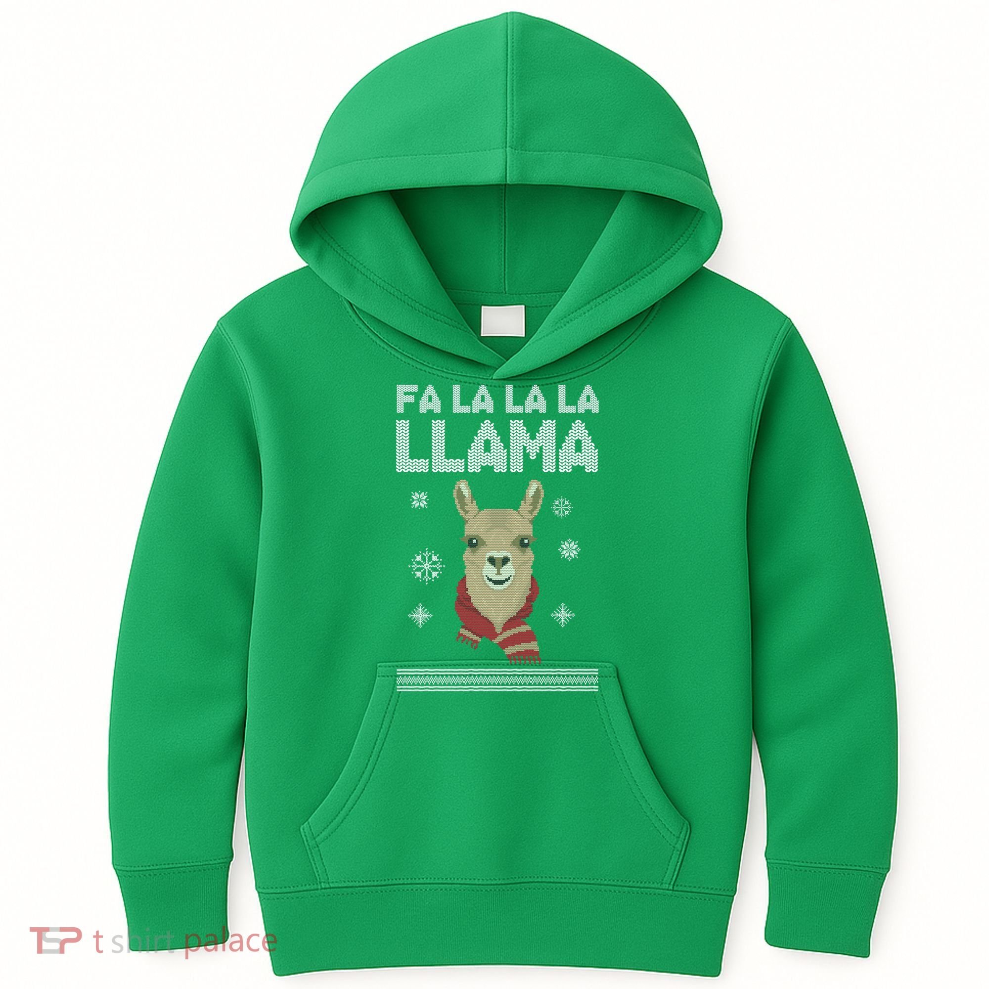 Fa La La La Llama Ugly Christmas Sweater Kids Hoodie