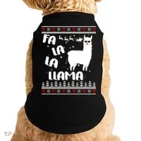 Fa La La Llama Ugly Christmas Doggie Tank thumb 0