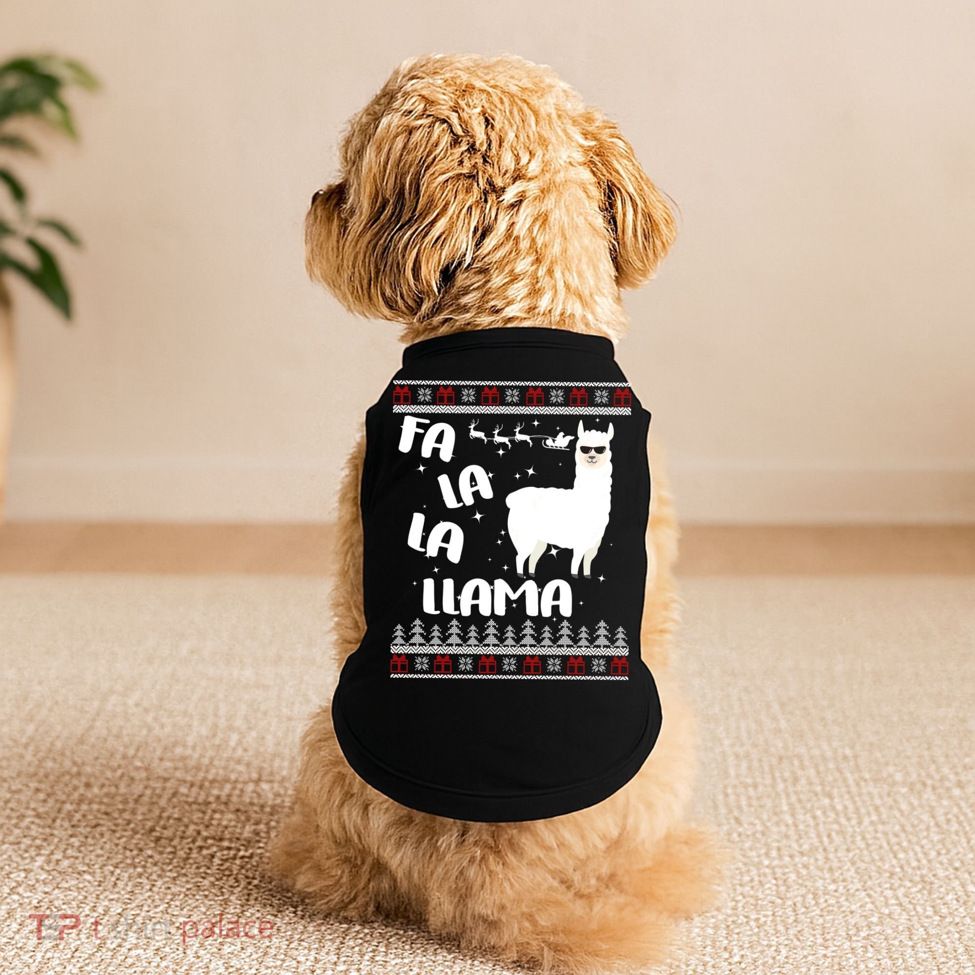 Fa La La Llama Ugly Christmas Doggie Tank