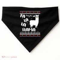 Fa La La Llama Ugly Christmas USA-Made Doggie Bandana thumb 0