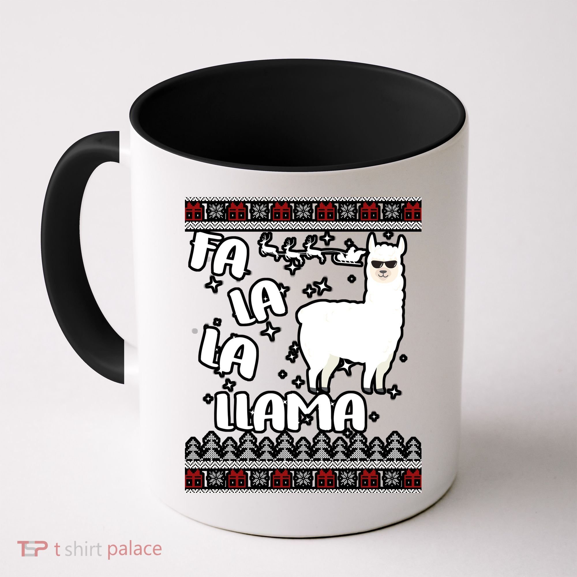 Fa La La Llama Ugly Christmas Coffee Mug