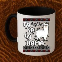 Fa La La Llama Ugly Christmas Coffee Mug thumb 2