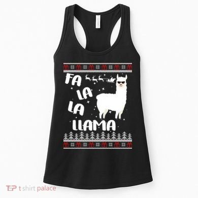 Fa La La Llama Ugly Christmas Women's Tank Top