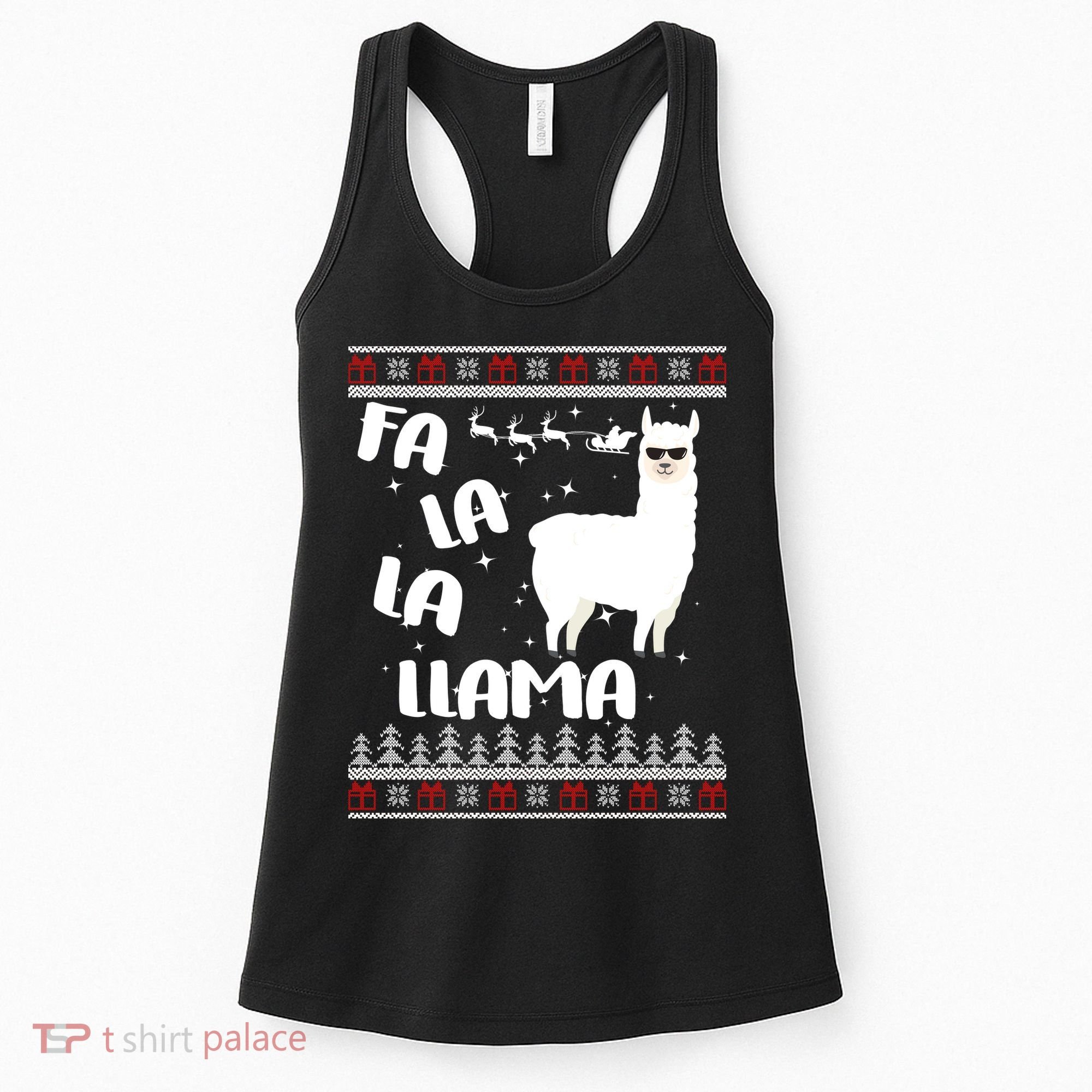 Fa La La Llama Ugly Christmas Women's Tank Top
