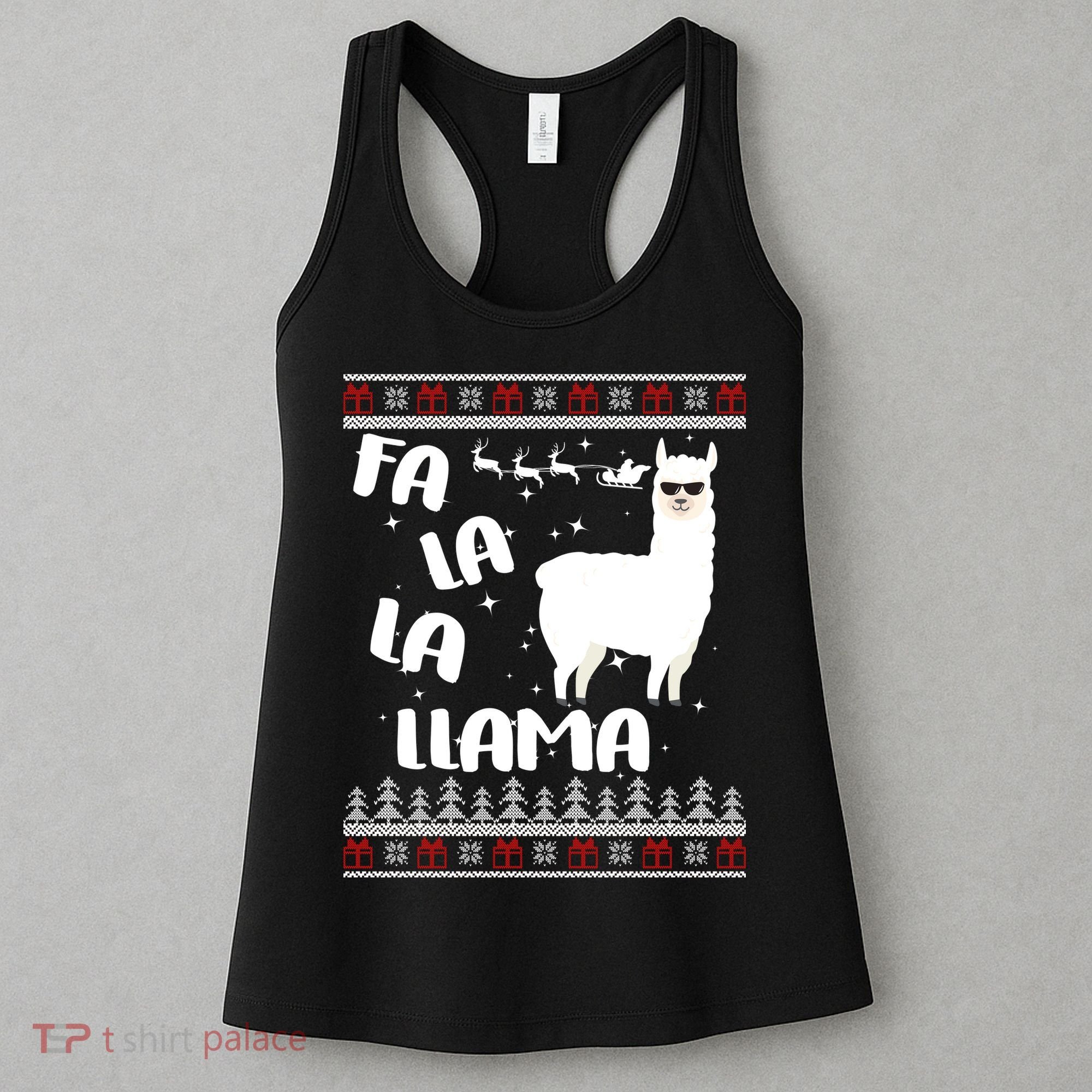 Fa La La Llama Ugly Christmas Women's Tank Top