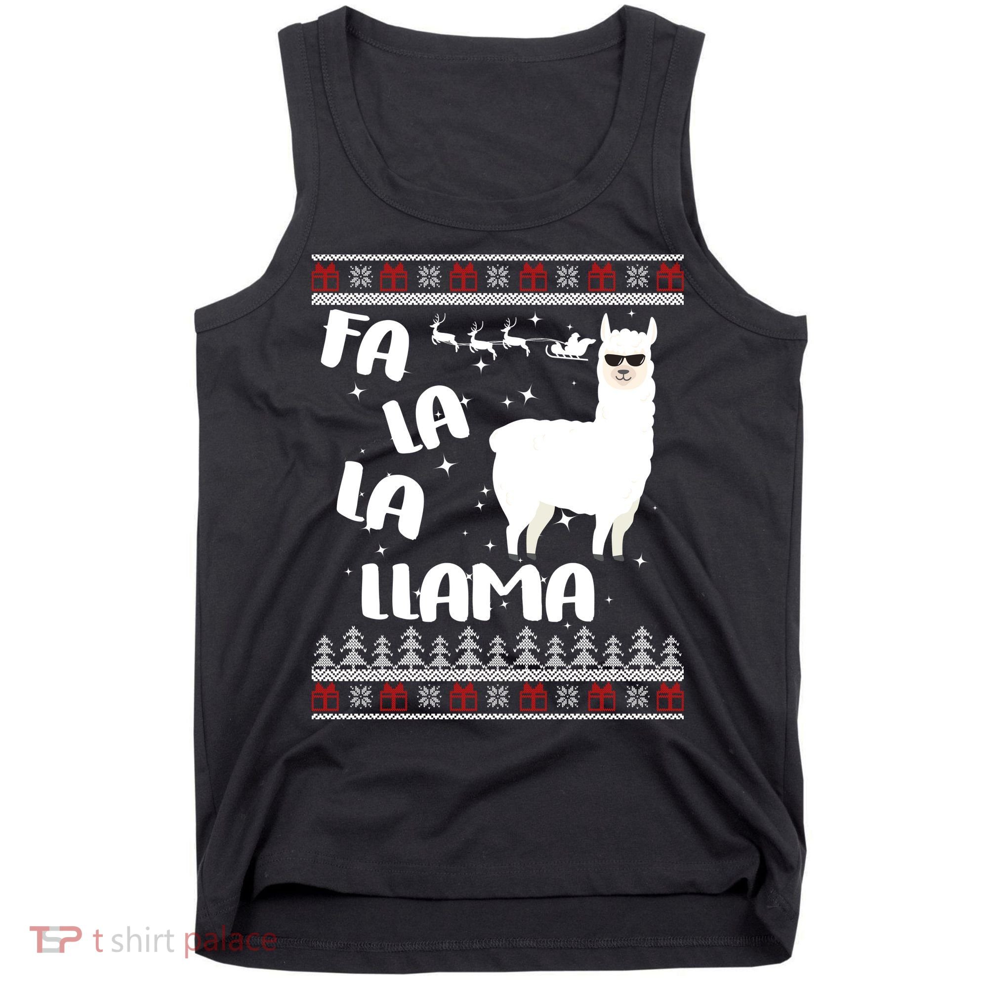 Fa La La Llama Ugly Christmas Tank Top