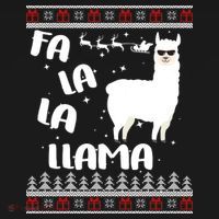 Fa La La Llama Ugly Christmas Tank Top thumb 6