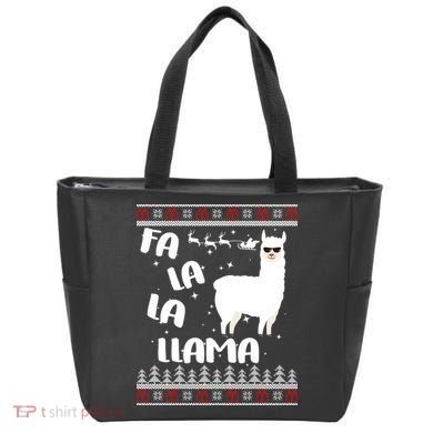 Fa La La Llama Ugly Christmas Tote Bag