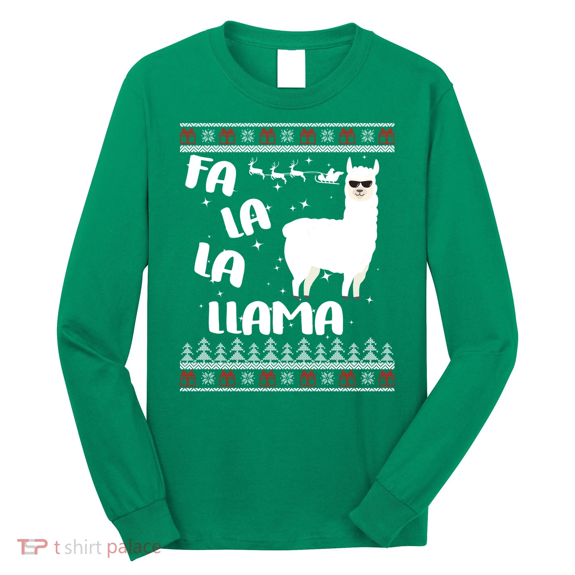 Fa La La Llama Ugly Christmas Long Sleeve Shirt