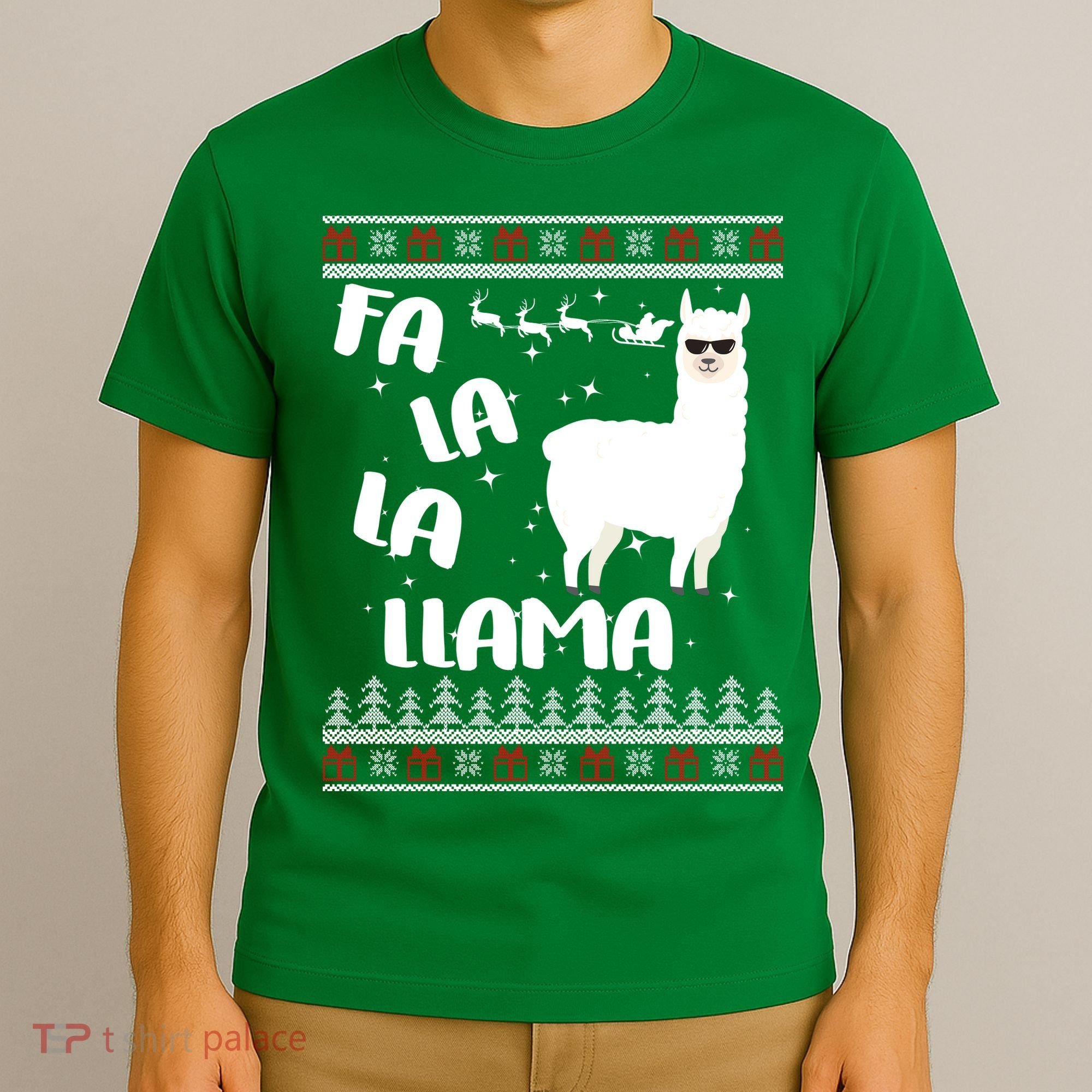 Fa La La Llama Ugly Christmas T-Shirt