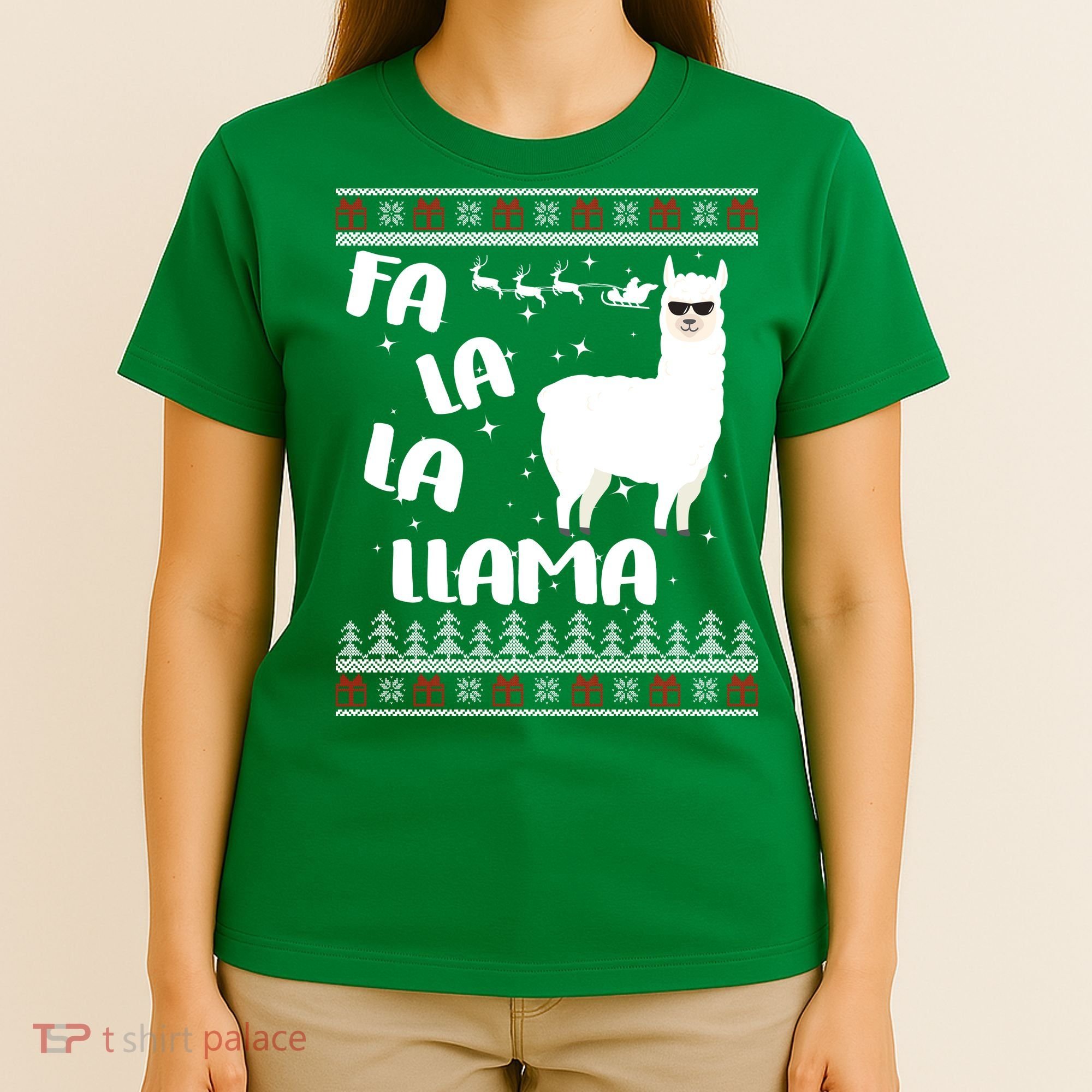 Fa La La Llama Ugly Christmas T-Shirt