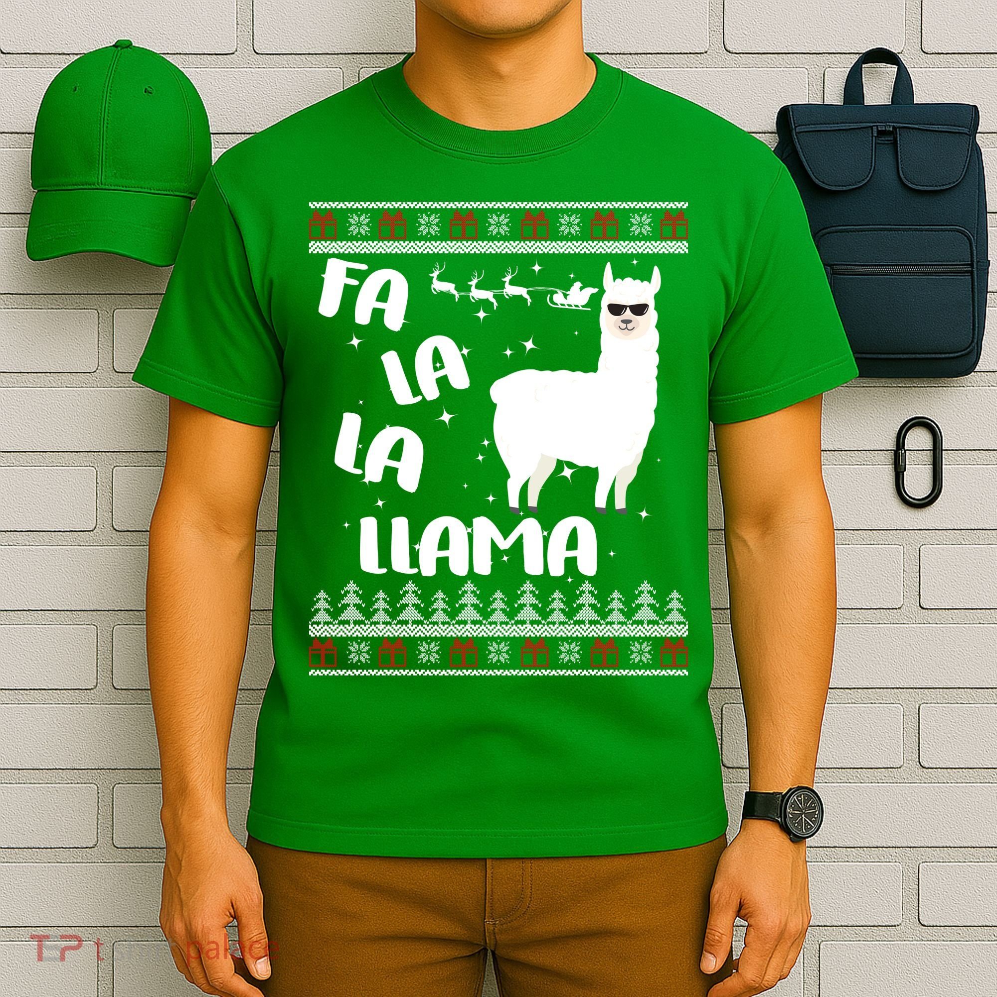 Fa La La Llama Ugly Christmas T-Shirt