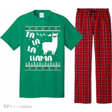 Fa La La Llama Ugly Christmas Pajama Set