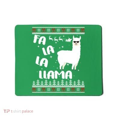 Fa La La Llama Ugly Christmas Mousepad
