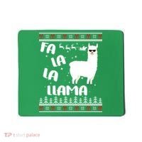 Fa La La Llama Ugly Christmas Mousepad thumb 0
