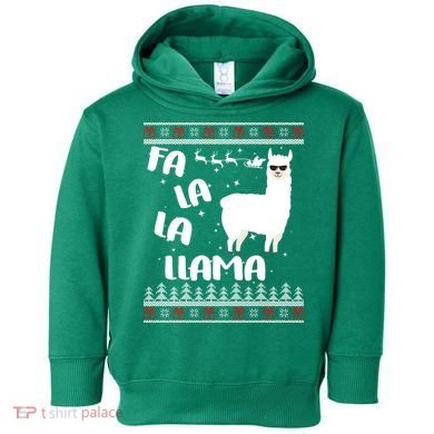 Fa La La Llama Ugly Christmas Toddler Hoodie
