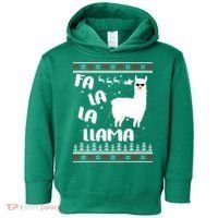 Fa La La Llama Ugly Christmas Toddler Hoodie thumb 0
