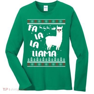 Fa La La Llama Ugly Christmas Women's Long Sleeve Shirt