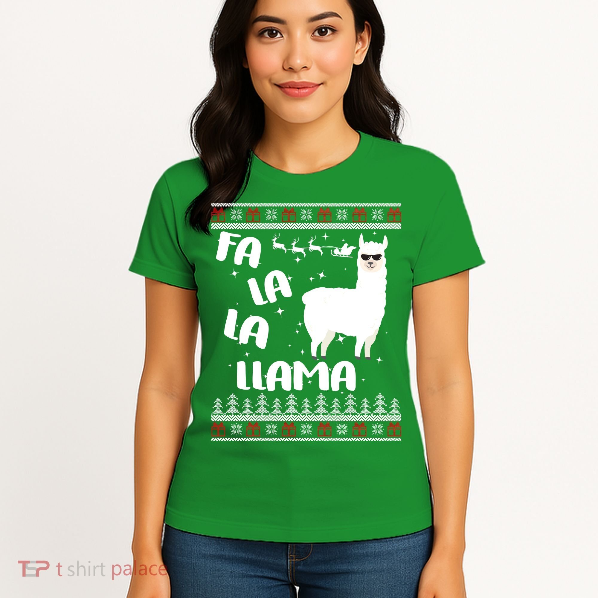 Fa La La Llama Ugly Christmas Women's T-Shirt