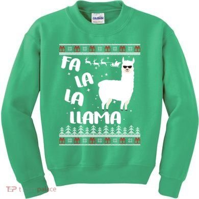 Fa La La Llama Ugly Christmas Kids Sweatshirt