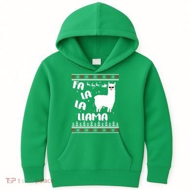 Fa La La Llama Ugly Christmas Kids Hoodie
