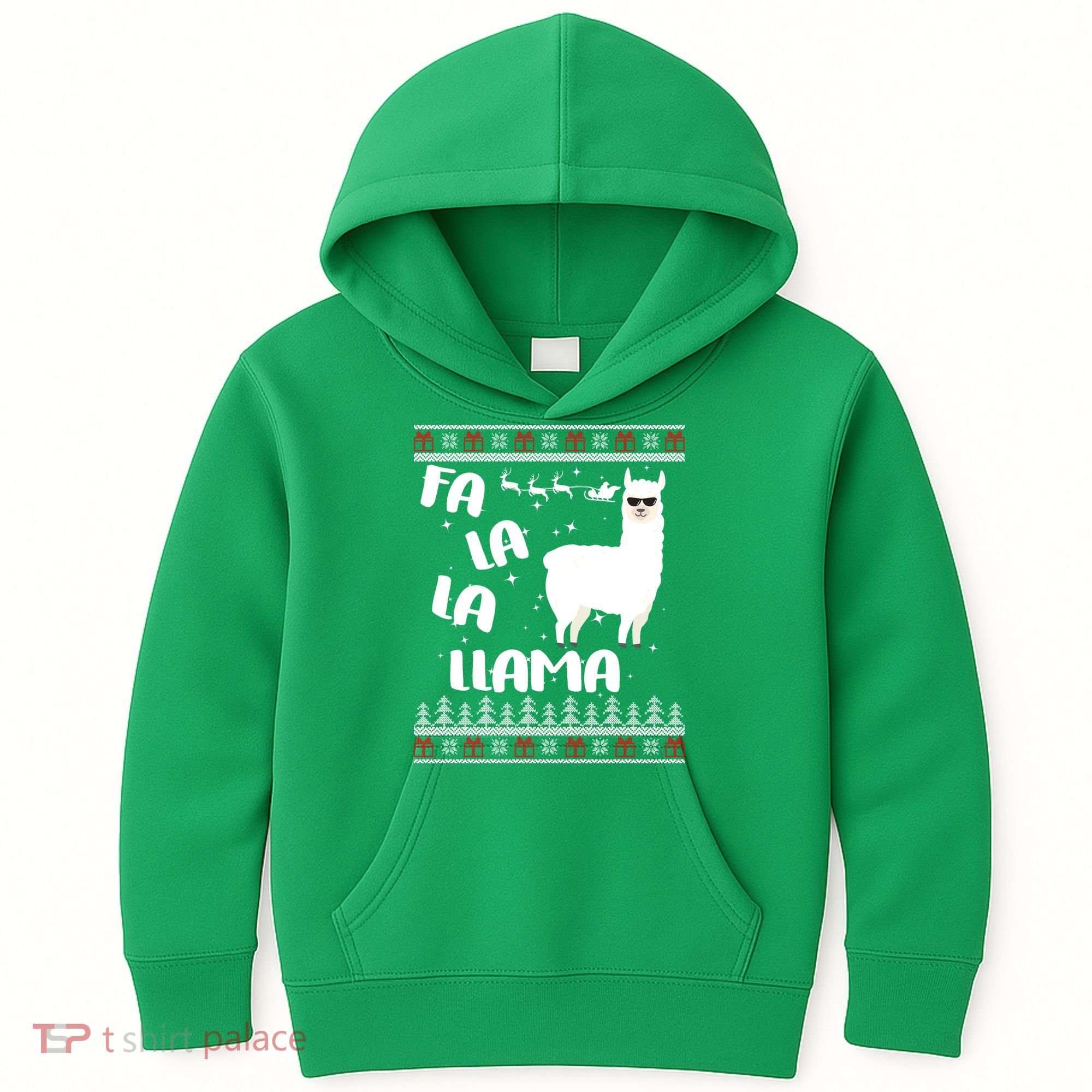 Fa La La Llama Ugly Christmas Kids Hoodie
