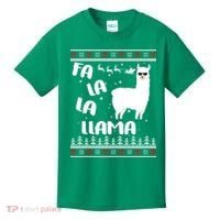 Fa La La Llama Ugly Christmas Kids T-Shirt thumb 0
